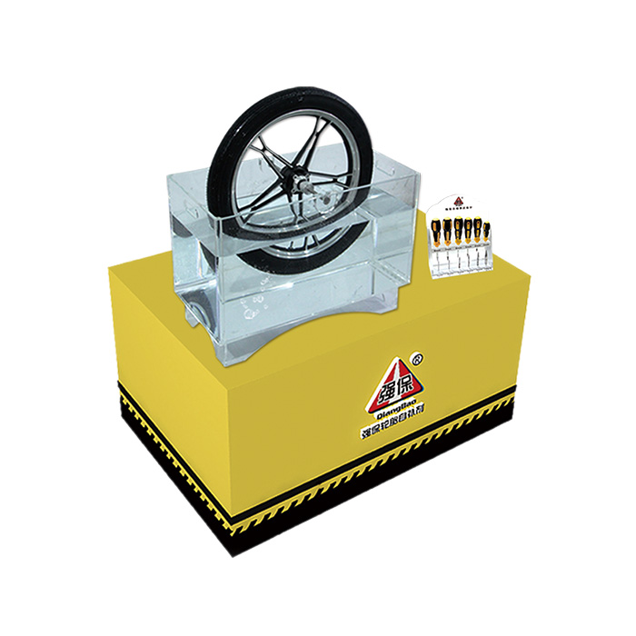 Tire demonstration water tank, test tire holder